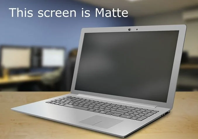 لپ تاپ با صفحه نمایش مات