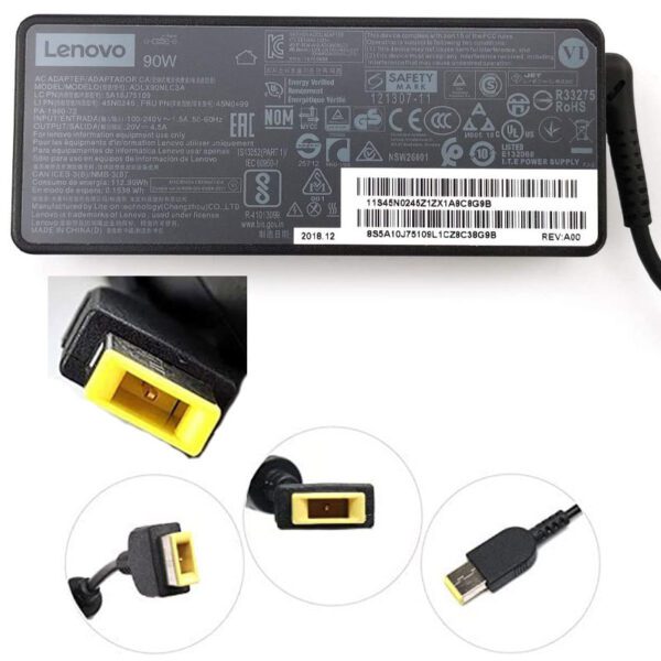 شارژر اورجینال لپ تاپ لنوو LENOVO آمپر 4.5 ولت 20 سر USB