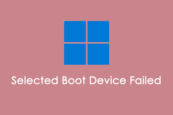 Boot device failed