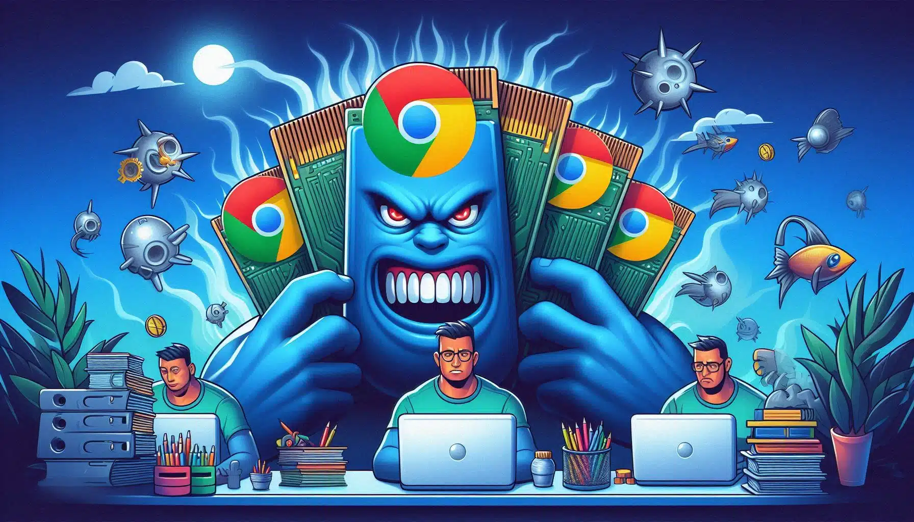 کاهش مصرف رم