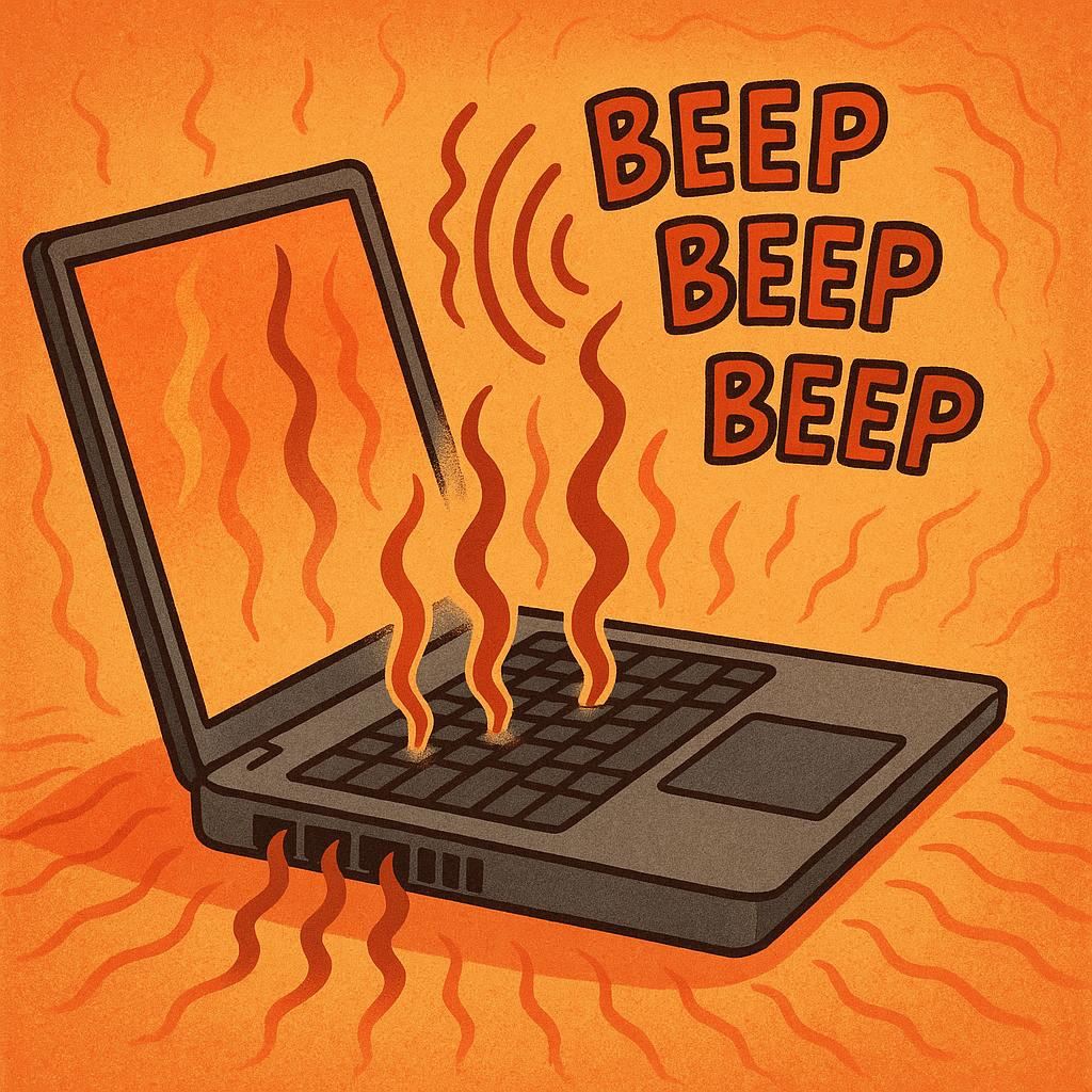 ارتباط گرمای بیش از حد با صداهای لپ‌تاپ