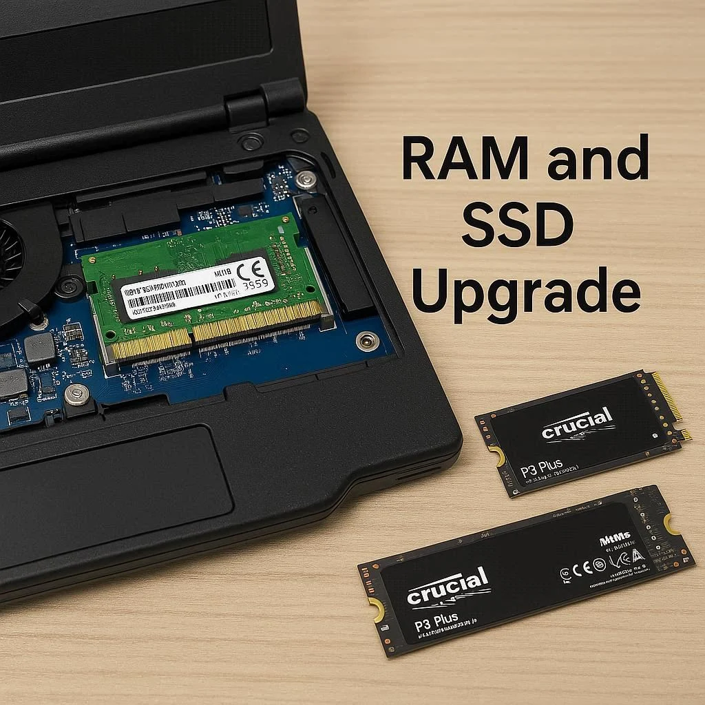 ارتقاء رم و SSD لپ‌تاپ