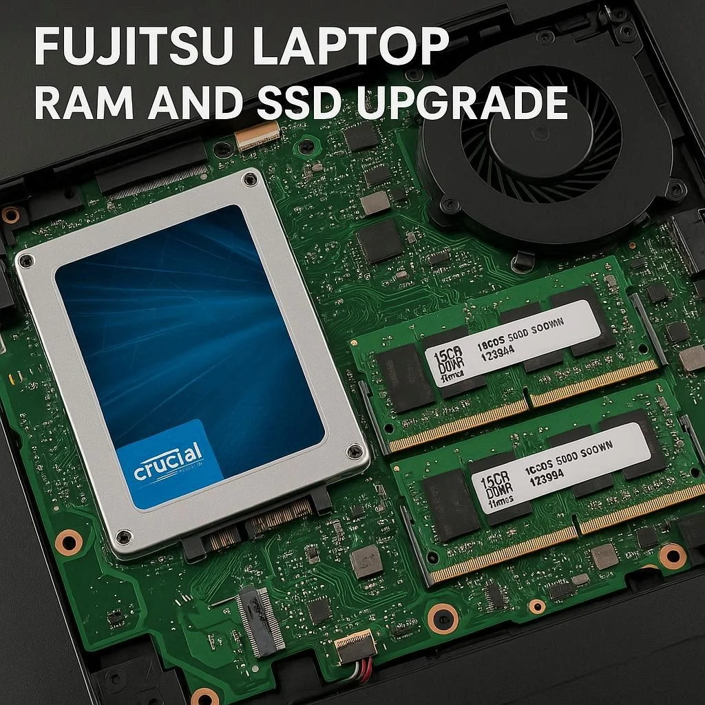 ارتقاء رم و SSD لپ‌تاپ فوجیتسو