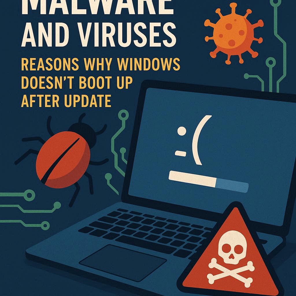 بدافزارها و ویروس‌ها؛ دلایل بالا نیامدن ویندوز بعد از آپدیت