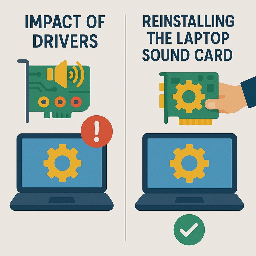 تأثیر درایورها و نصب مجدد کارت صدا