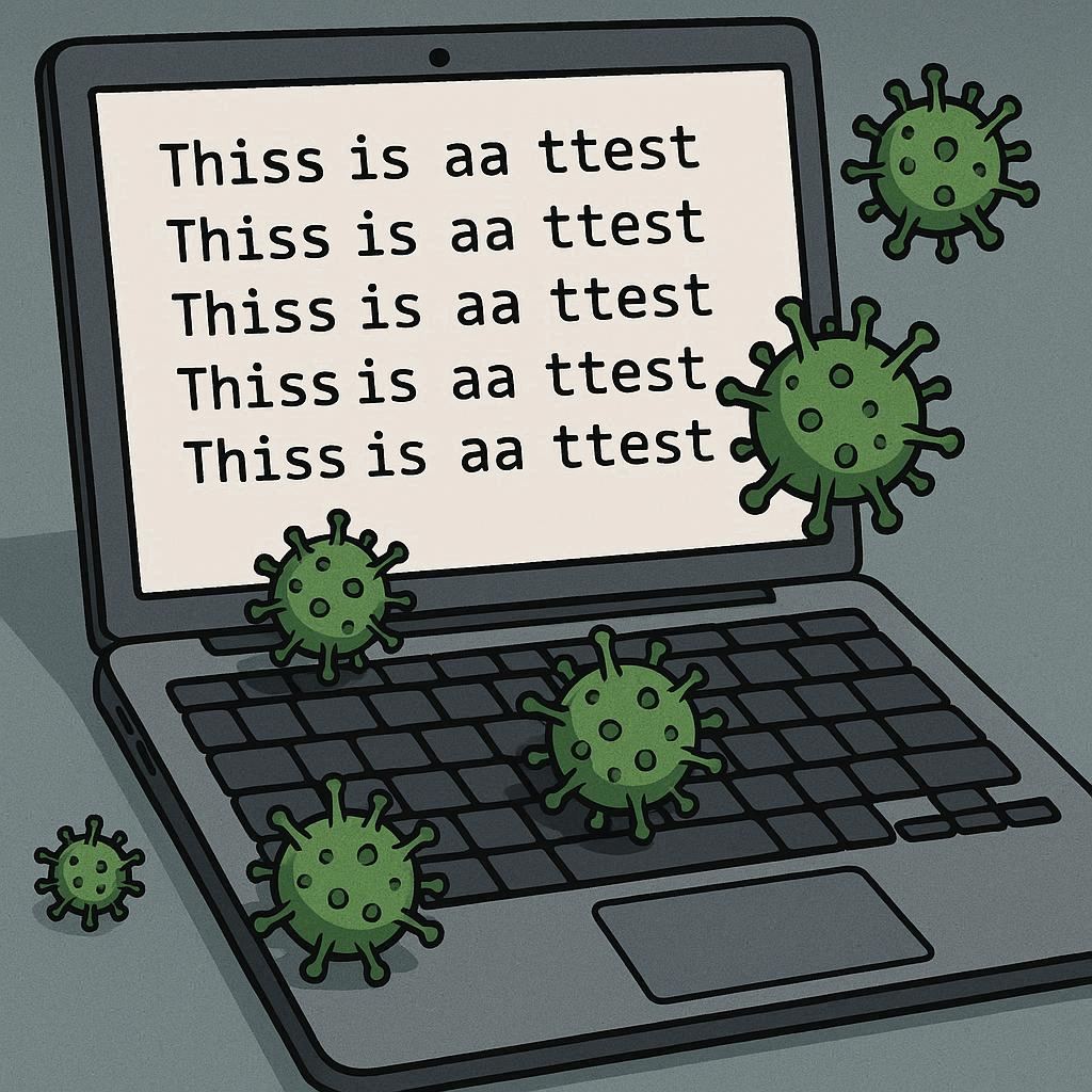 تأثیر ویروس‌ها بر تایپ خودکار کیبورد