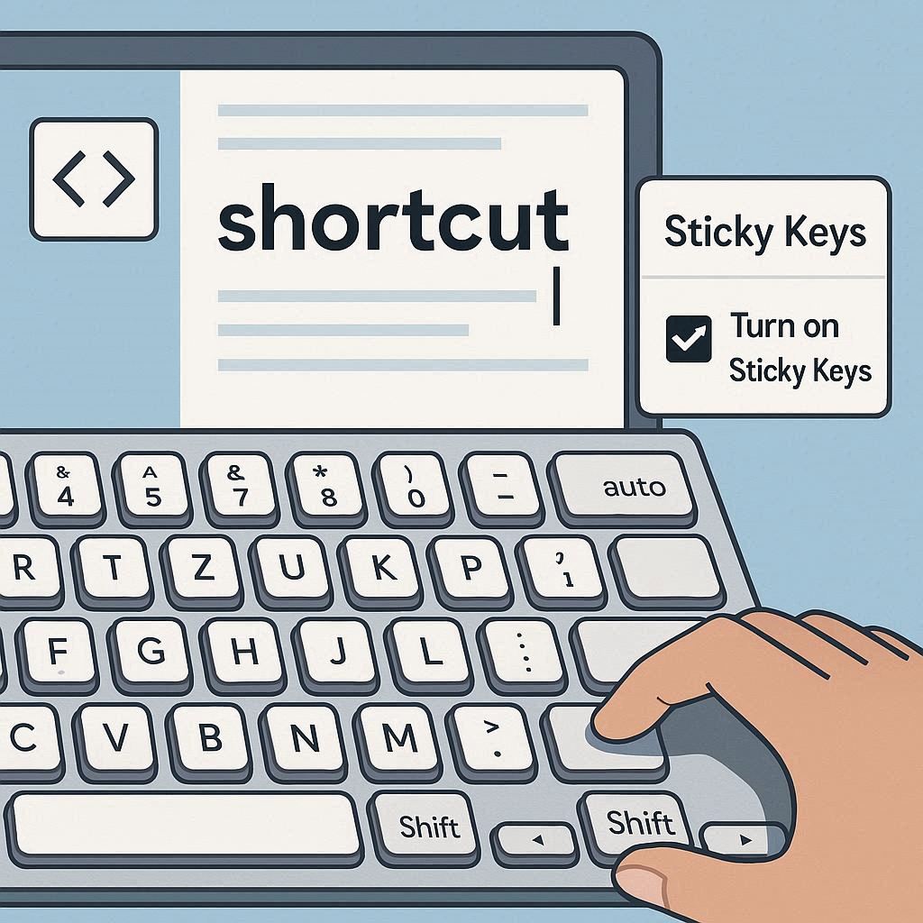 تأثیر کلیدهای میانبر و Sticky Keys روی تایپ خودکار