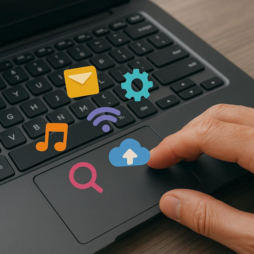 تداخل تاچ‌پد با عملکرد کیبورد