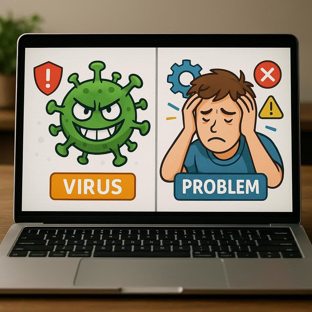 تفاوت ویروس و نرم‌افزاری