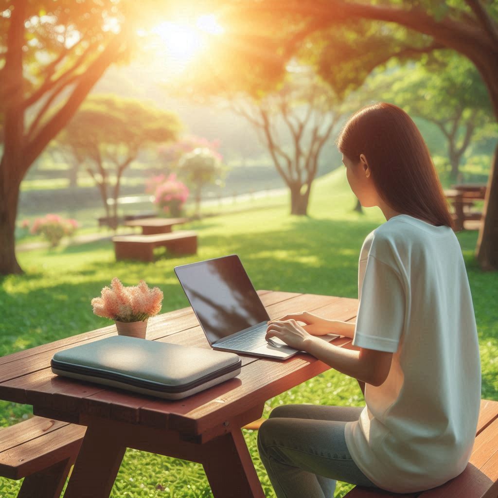 گرد و غبار لپ‌تاپ در فضای باز