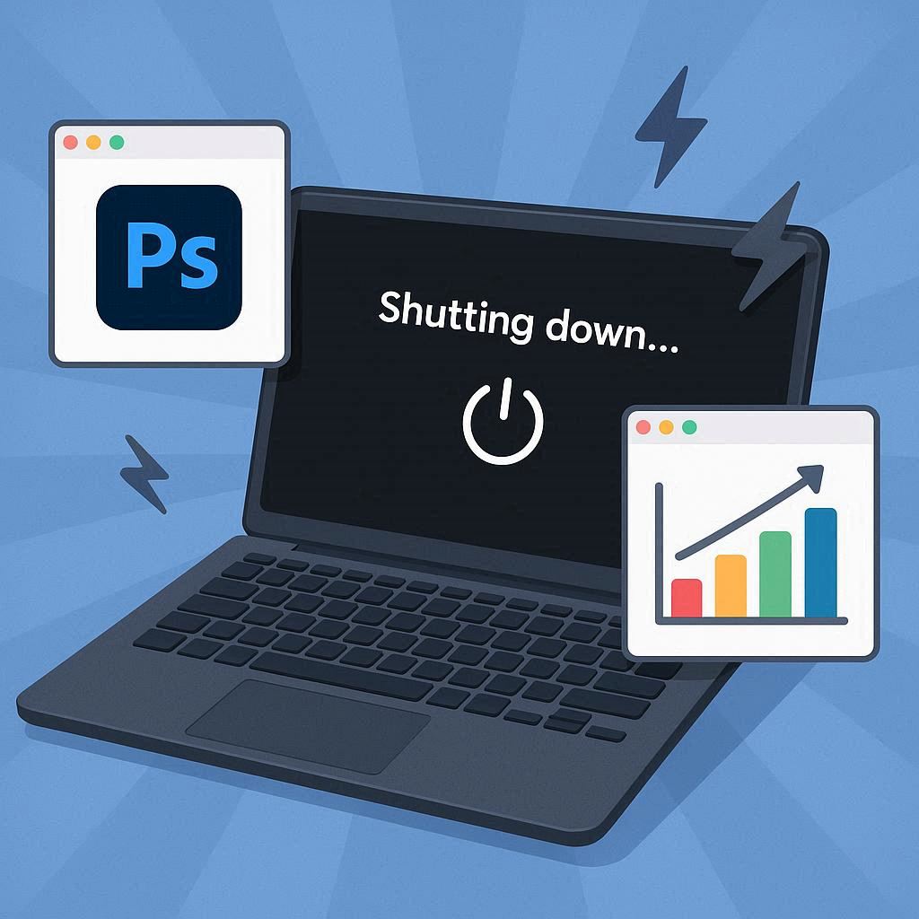 خاموشی لپ‌تاپ هنگام اجرای برنامه‌های سنگین