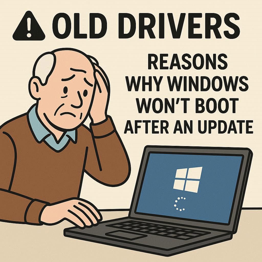 درایورهای قدیمی و دلایل بالا نیامدن ویندوز بعد از آپدیت