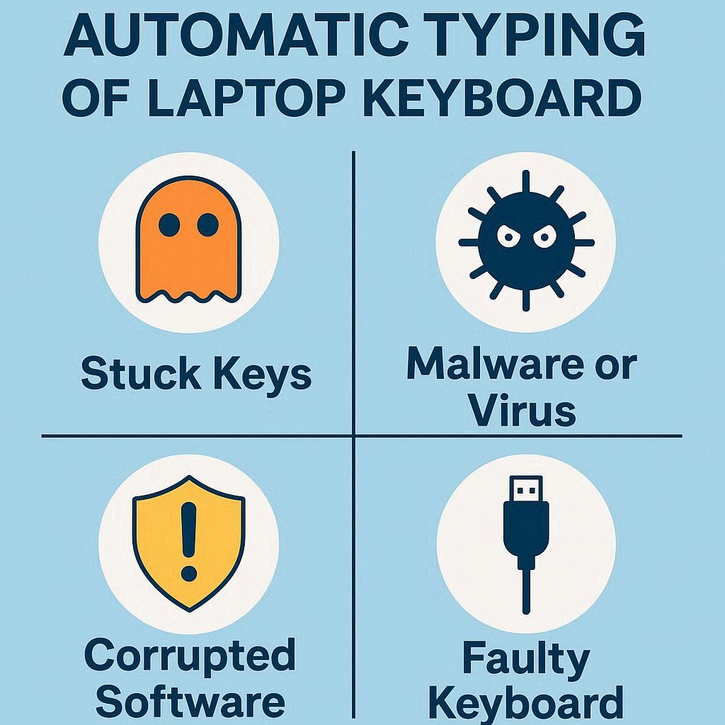 دلایل تایپ خودکار کیبورد لپ‌تاپ
