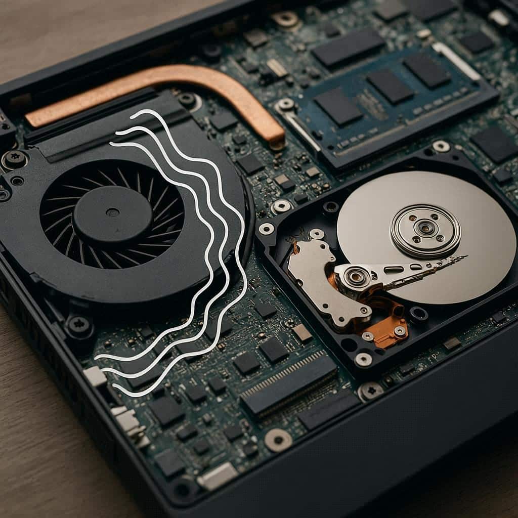 دلایل سخت‌افزاری صدا دادن لپ تاپ