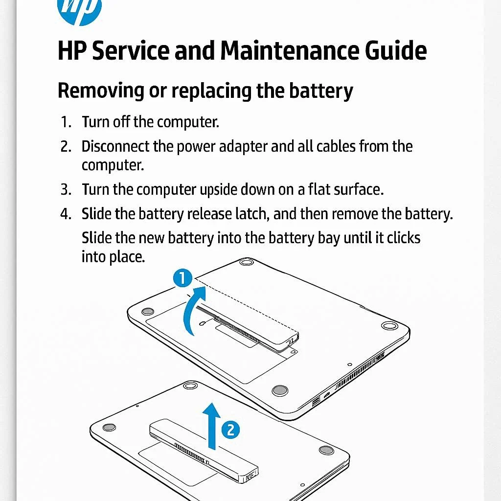 راهنمای سرویس و نگهداری لپ تاپ اچ پی