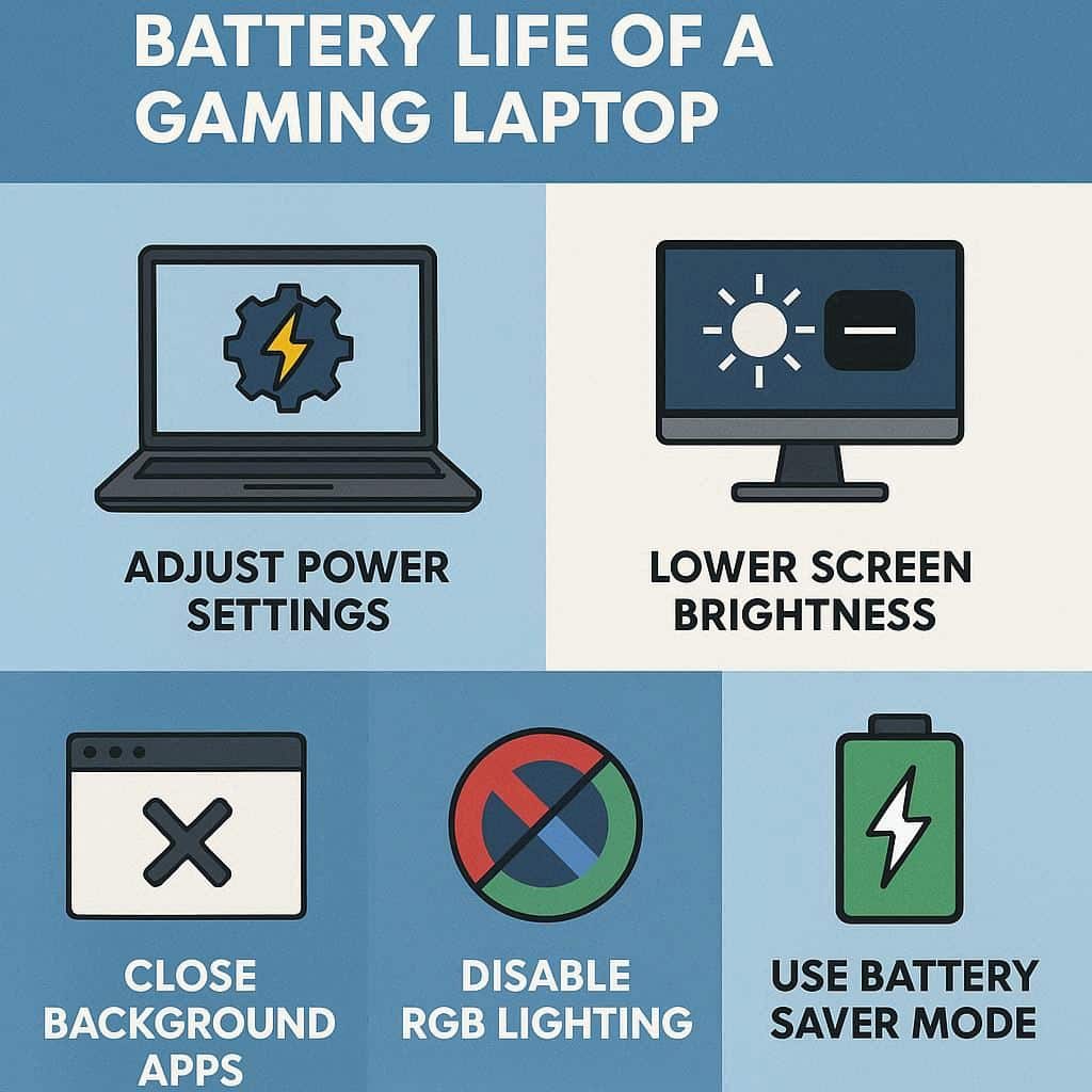 راهکارهای افزایش عمر باتری لپ تاپ گیمینگ