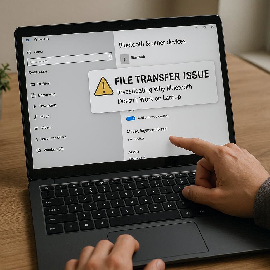 رفع مشکل انتقال فایل با بررسی علت کار نکردن بلوتوث در لپ تاپ