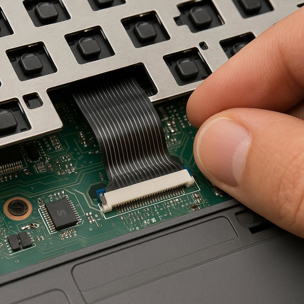 شل شدن یا قطع کابل کیبورد