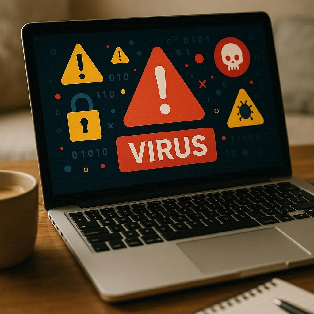 علائم مخفی ویروس لپ‌تاپ