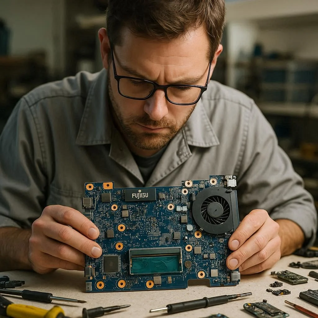 عیب‌یابی مادربرد لپ‌تاپ فوجیتسو