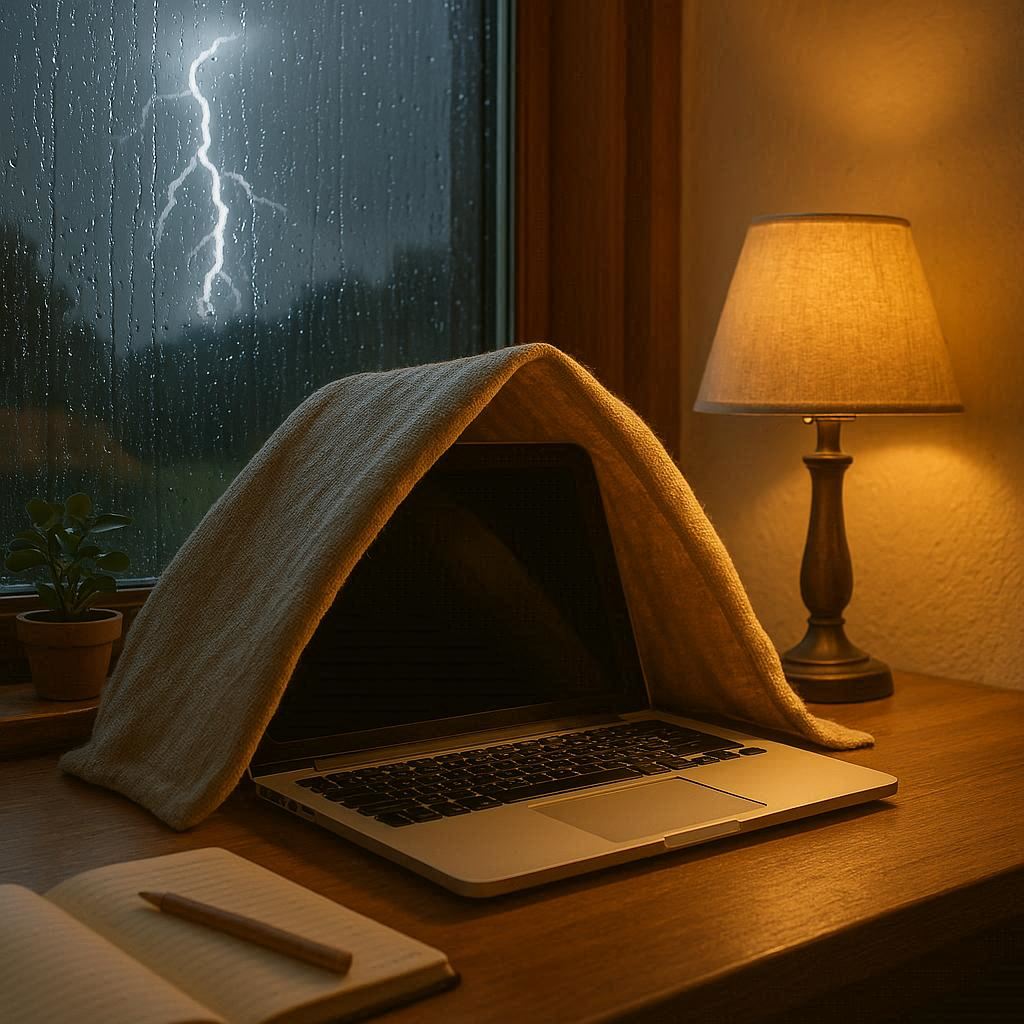 محافظت از لپ‌تاپ زمان رعد و برق