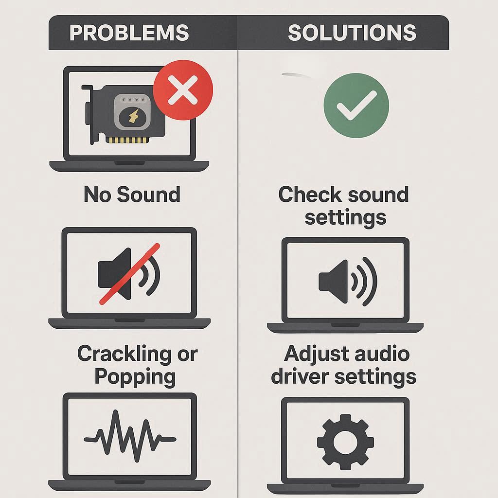 مشکلات نرم‌افزاری کارت صدا لپ‌تاپ و راه‌حل‌ها