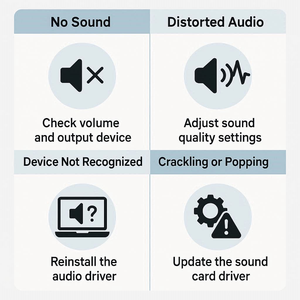 مشکلات نرم‌افزاری کارت صدا