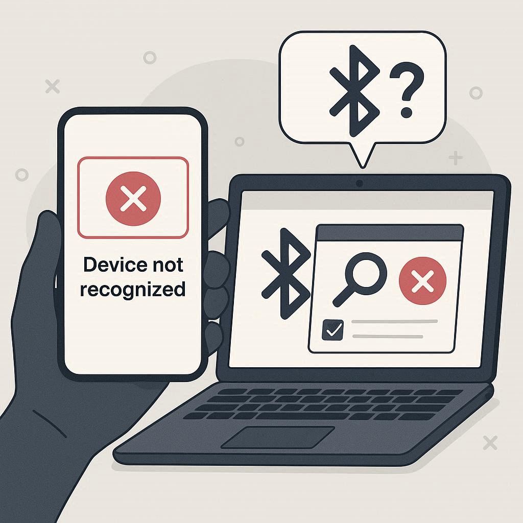 مشکل شناسایی نشدن دستگاه و بررسی علت کار نکردن بلوتوث در لپ تاپ