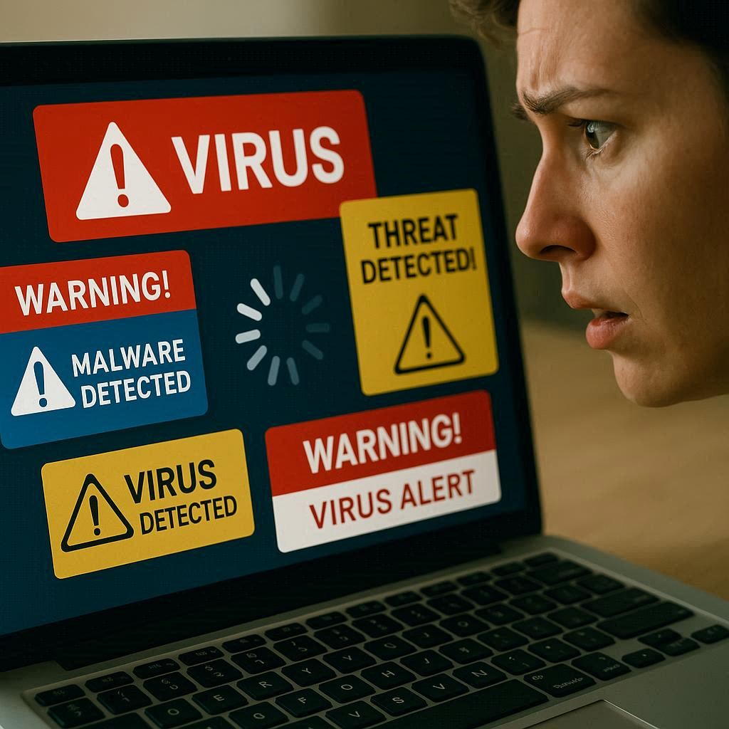 نشانه‌های اصلی ویروس