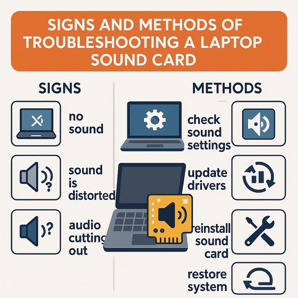 نشانه‌ها و روش‌های عیب‌یابی کارت صدا لپ‌تاپ