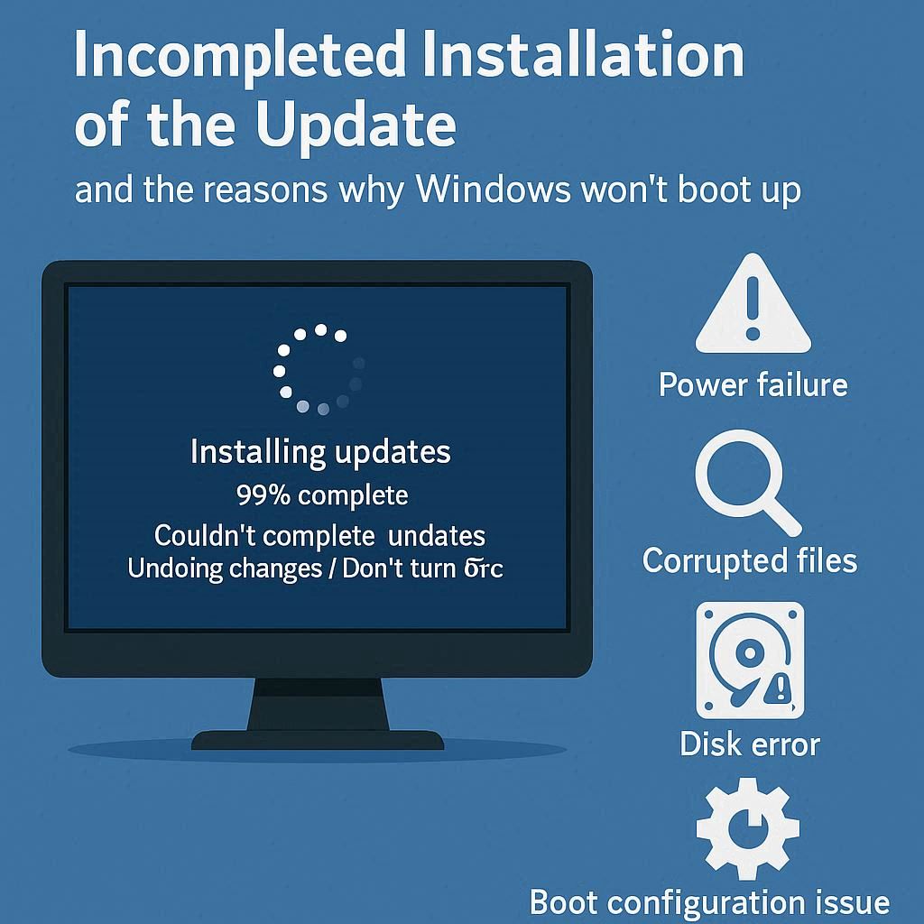 نصب ناقص آپدیت