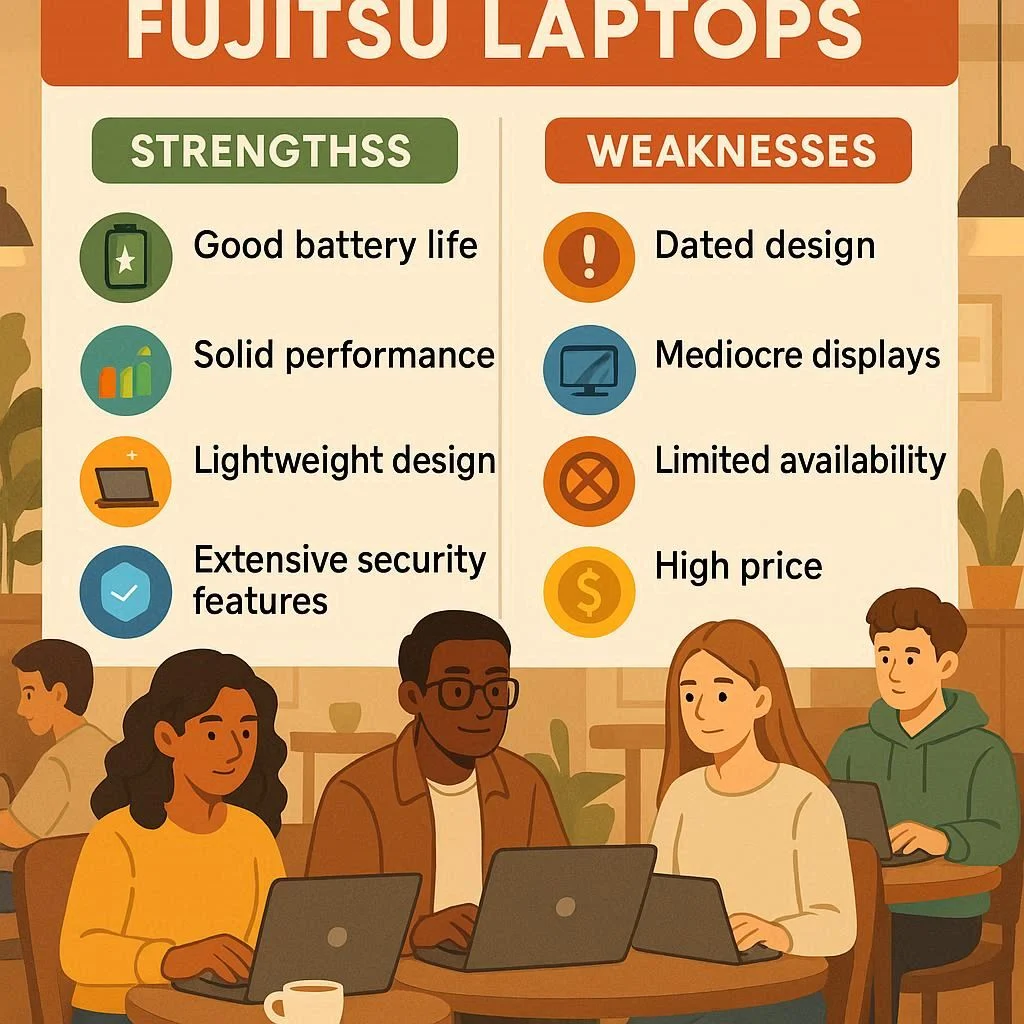 نقاط قوت و ضعف لپ‌تاپ فوجیتسو