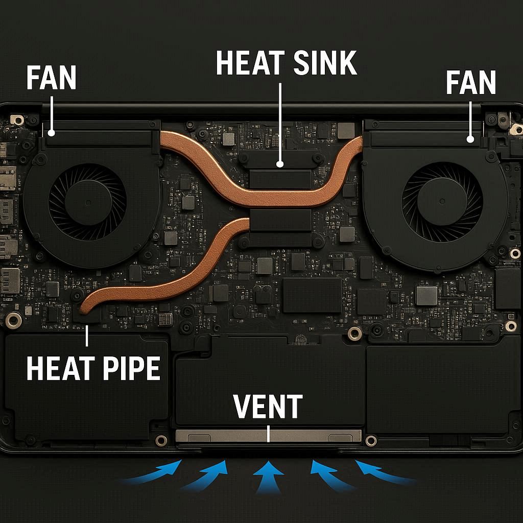 نقش سیستم خنک‌کننده در محافظت لپ‌تاپ