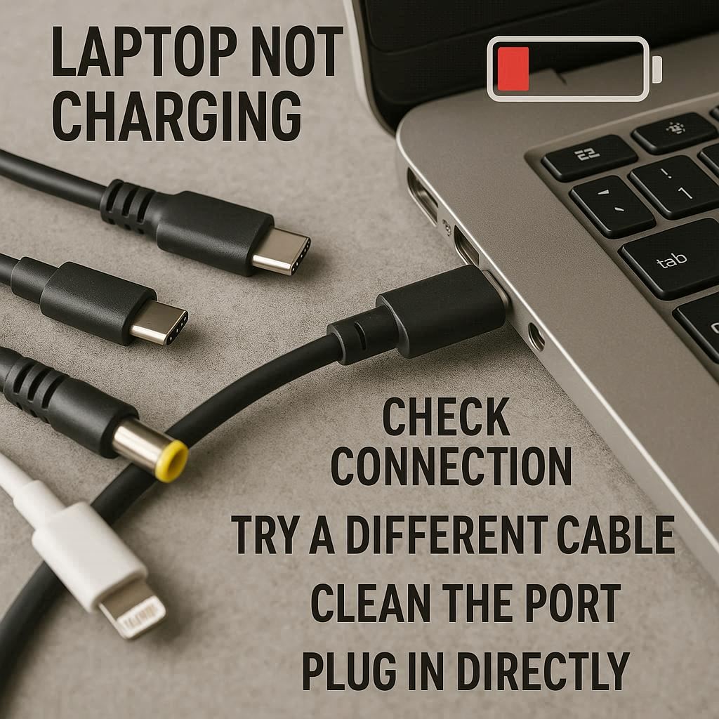 نقش پورت شارژ در مشکلات شارژ لپ‌تاپ