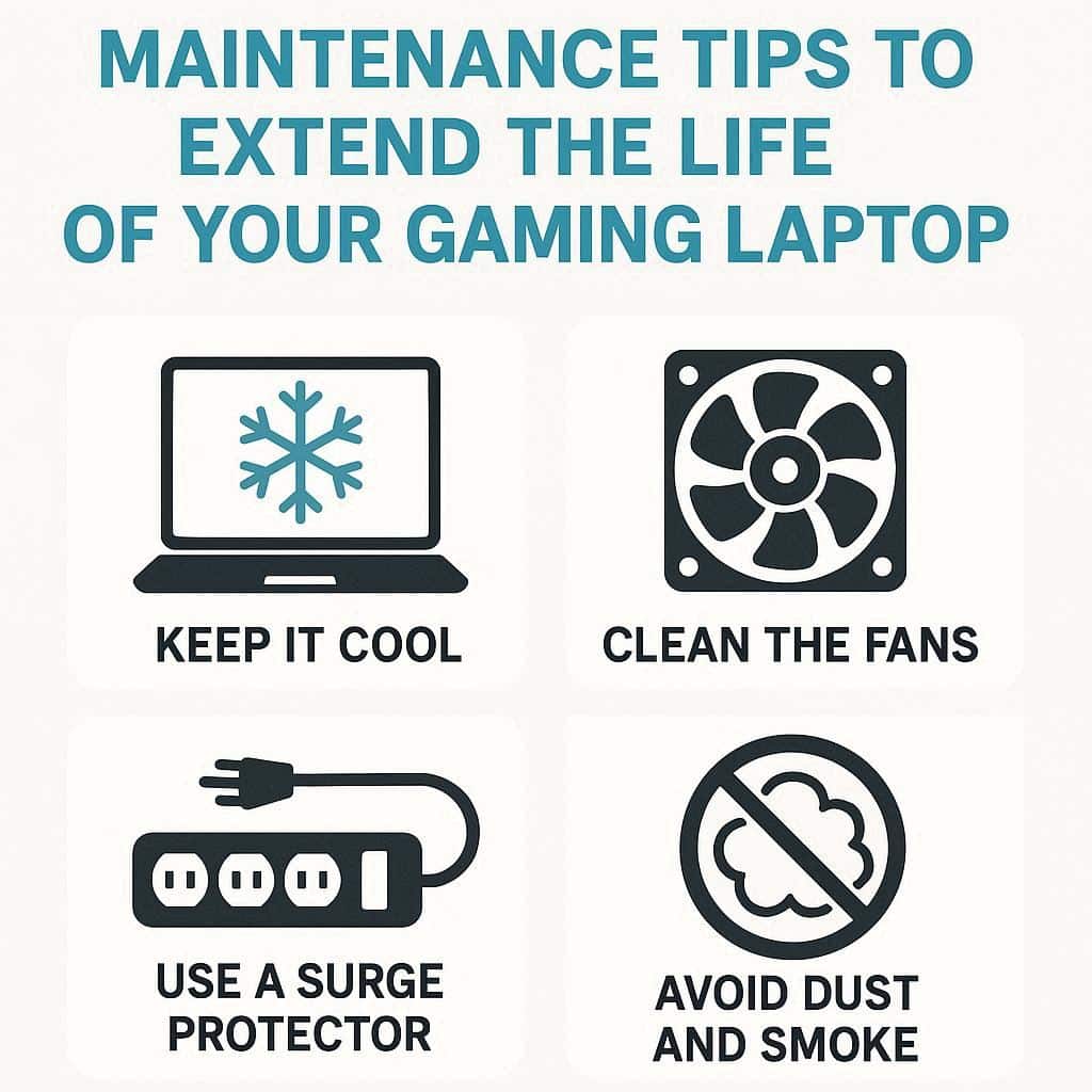 نکات نگهداری برای افزایش عمر لپ تاپ گیمینگ