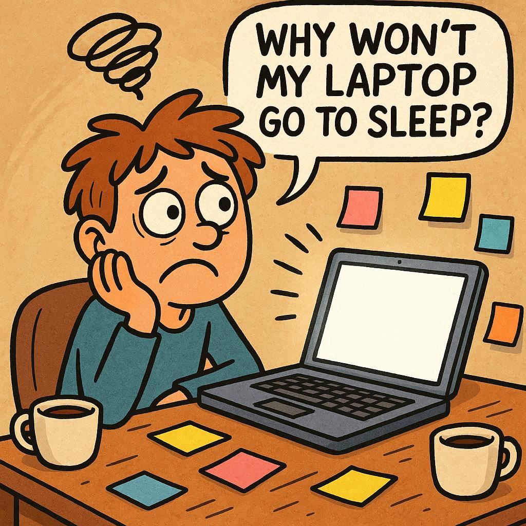 چرا لپ تاپ به حالت sleep نمی‌رود؟