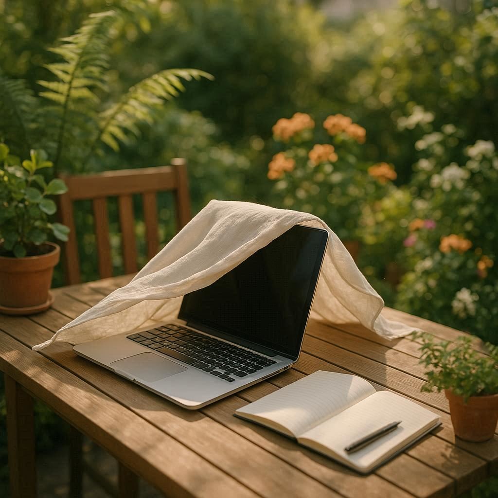 جلوگیری از گرد و غبار لپ‌تاپ در فضای باز