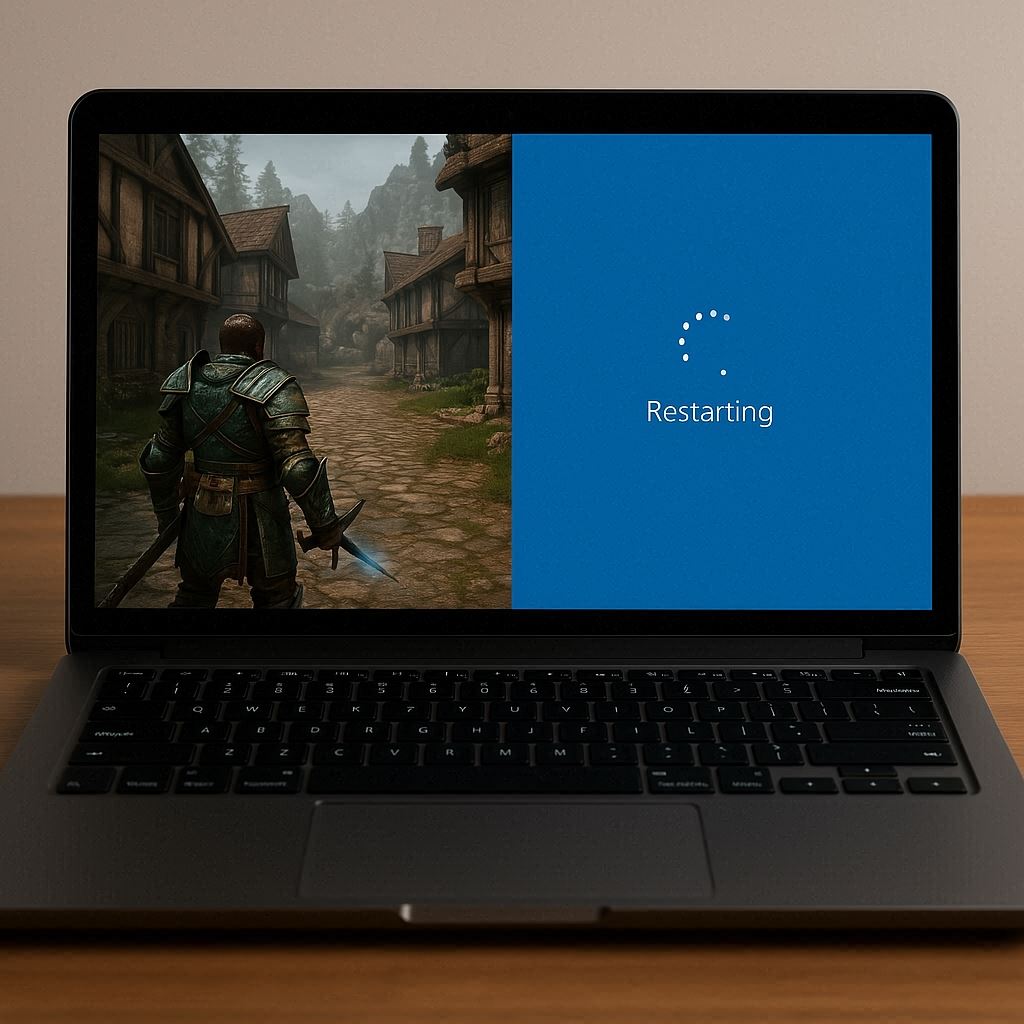 ریستارت ناگهانی لپ‌تاپ در هنگام بازی یا کار سنگین