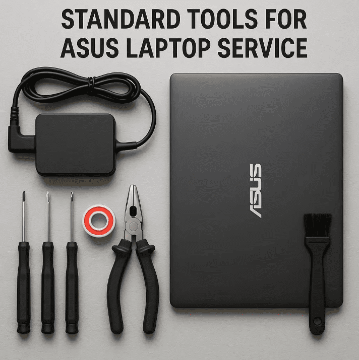 ابزارهای استاندارد برای سرویس لپ تاپ ایسوس