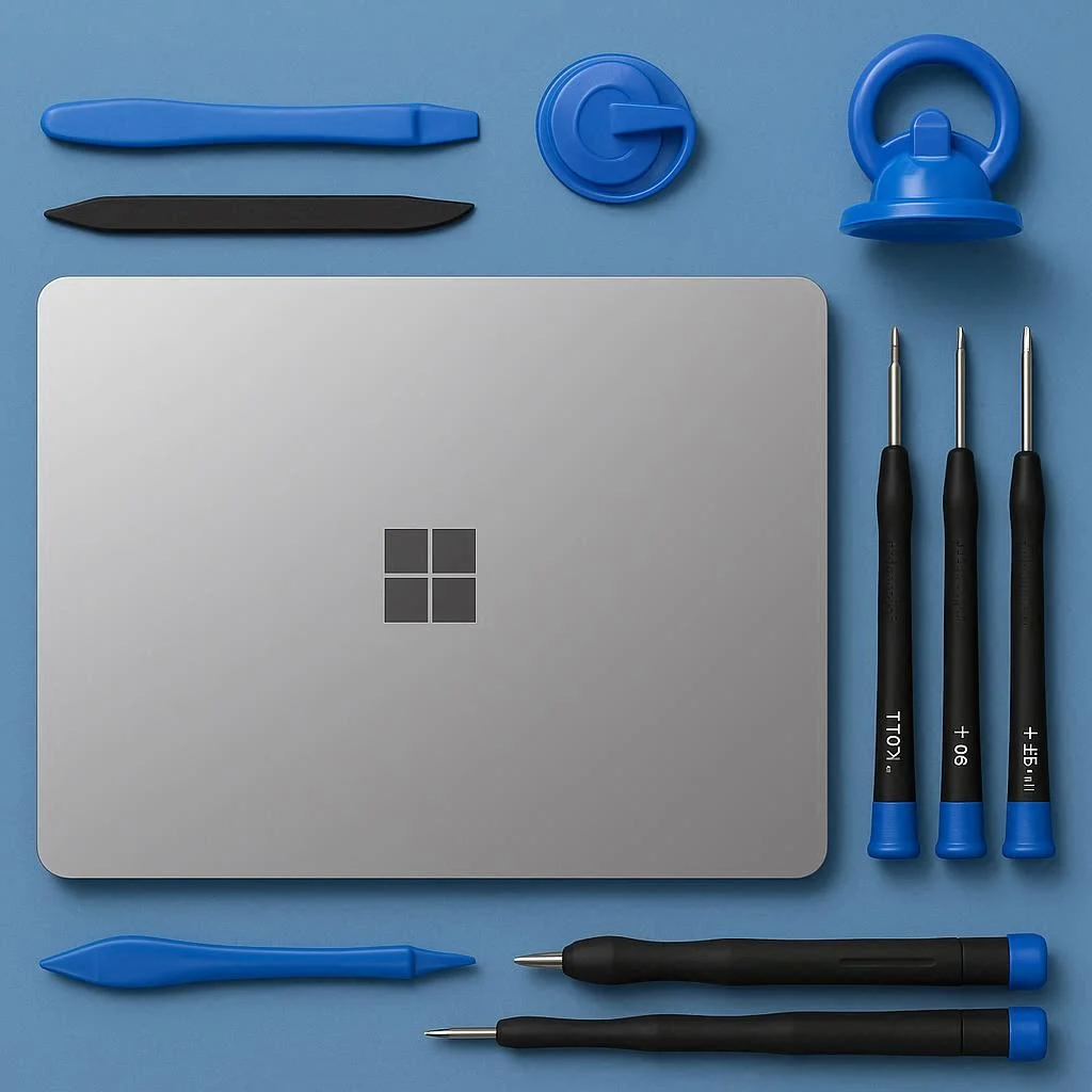 ابزارهای لازم برای تعمیر و تعویض قاب لپ تاپ سرفیس