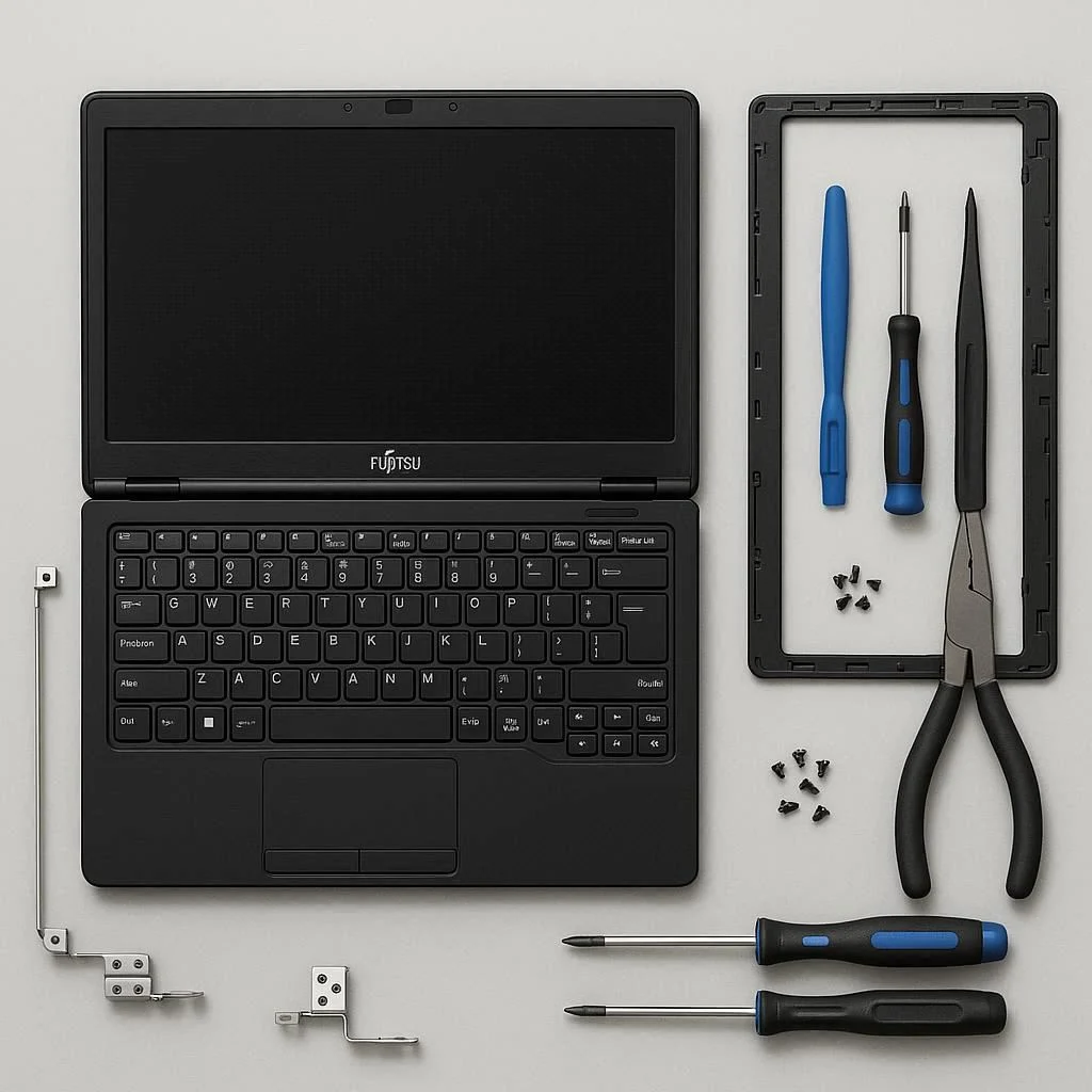 ابزار و قطعات مورد نیاز برای تعمیر قاب فوجیتسو