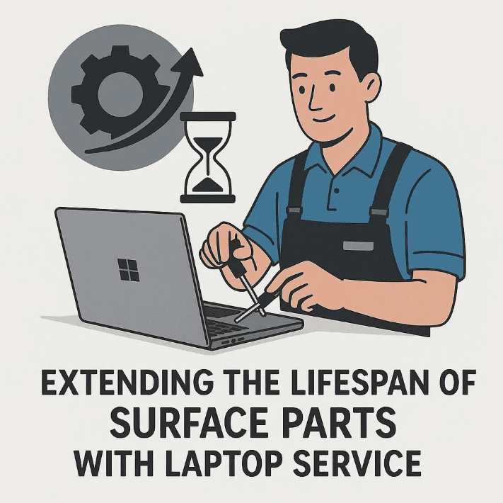افزایش طول عمر قطعات سرفیس با سرویس لپ تاپ