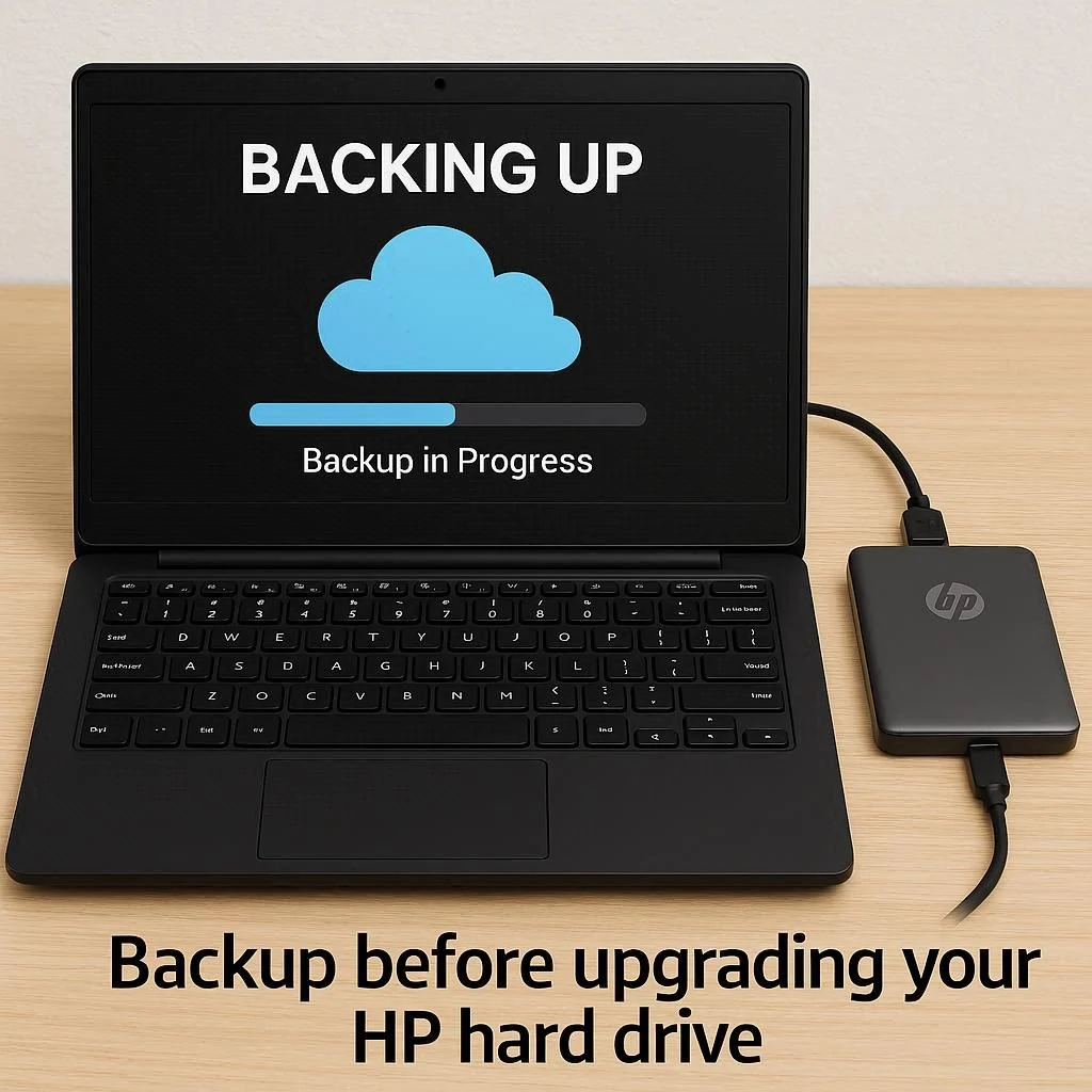 بکاپ‌گیری پیش از ارتقا هارد لپ تاپHP