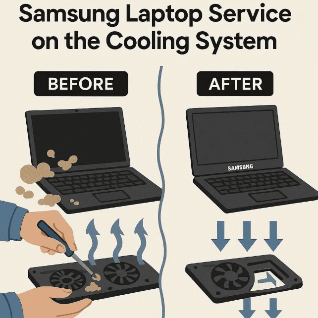 تأثیر سرویس لپ تاپ سامسونگ بر سیستم خنک‌کننده