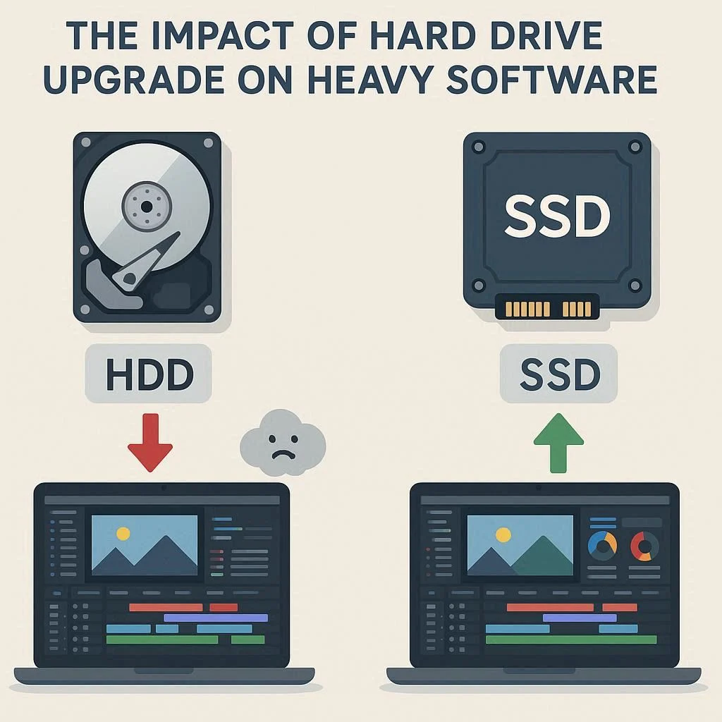 تاثیر ارتقا هارد لپ تاپ دل بر نرم‌افزارهای سنگین