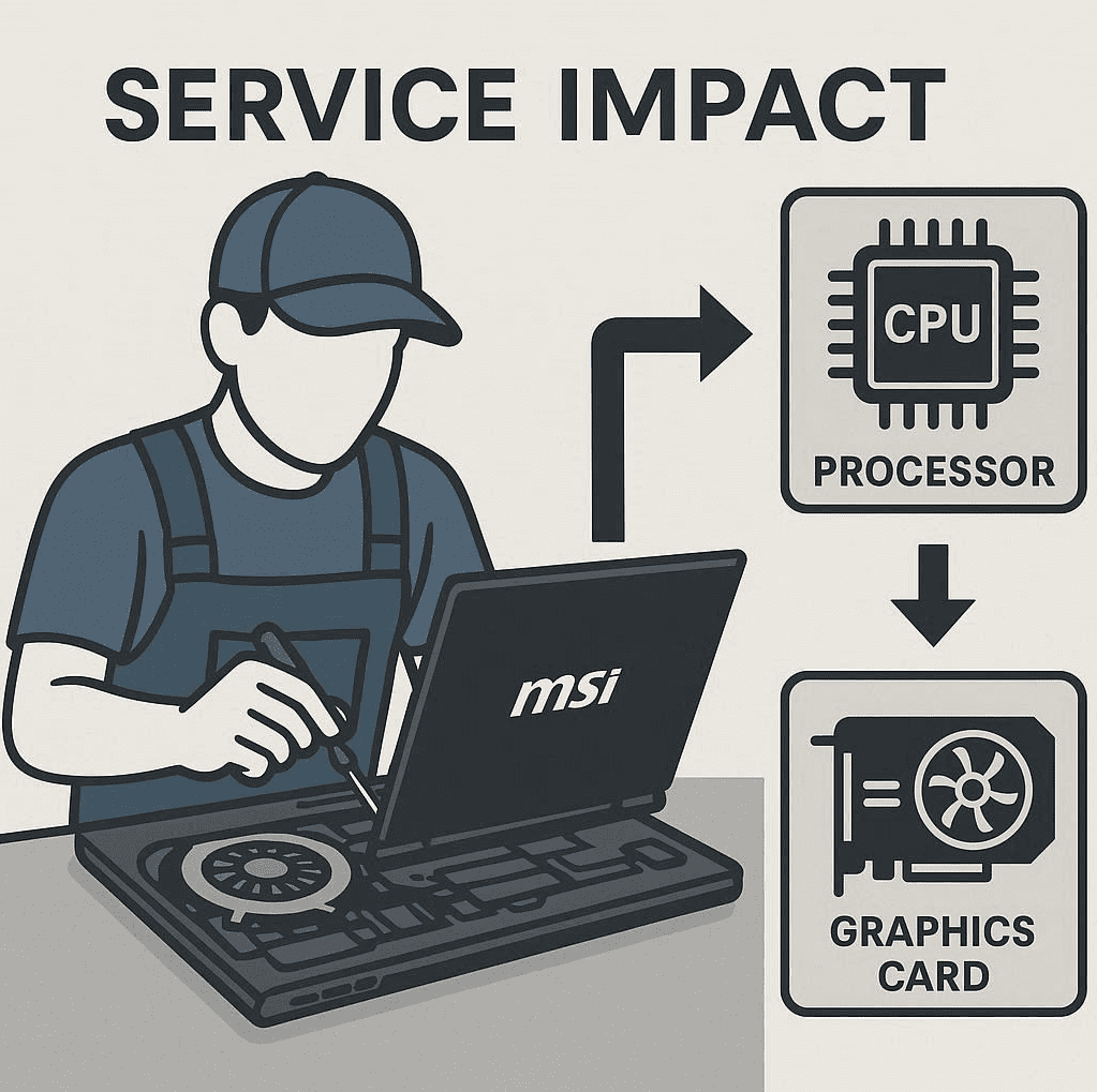 تاثیر سرویس بر پردازنده و کارت گرافیک ام اس آی
