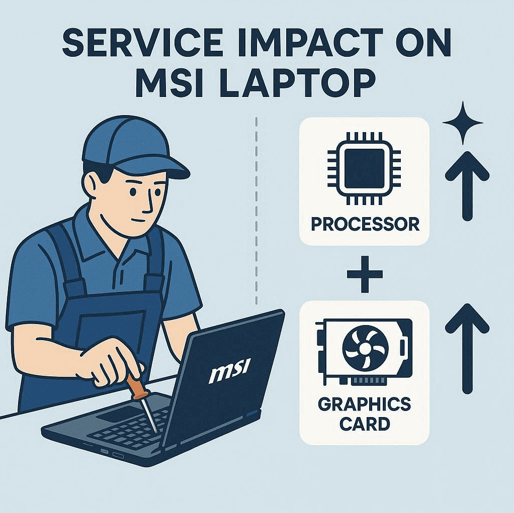 تاثیر سرویس بر پردازنده و کارت گرافیک لپ تاپ ام اس آی