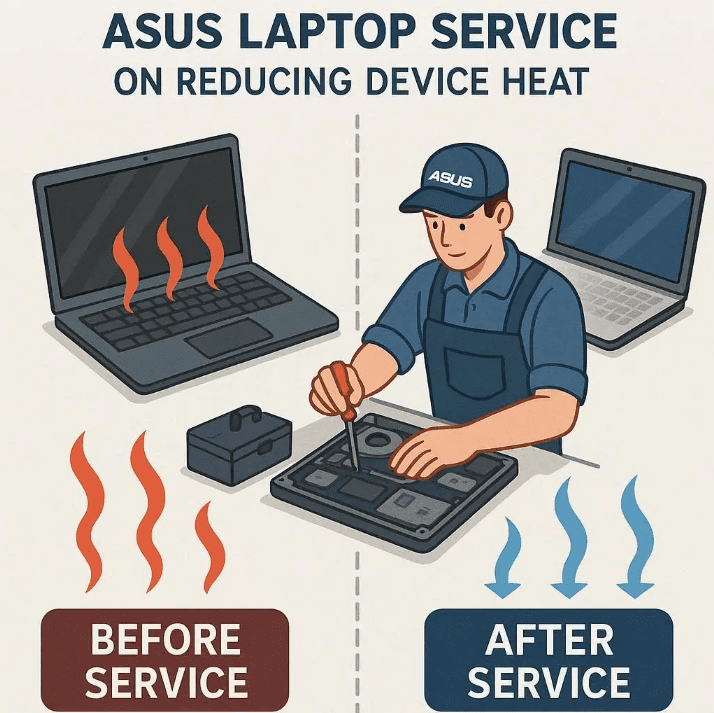 تاثیر سرویس لپ تاپ ایسوس بر کاهش حرارت دستگاه
