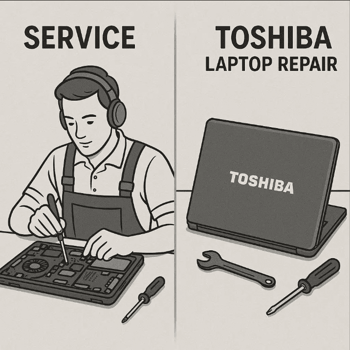 تفاوت سرویس با تعمیر لپ‌تاپ توشیبا