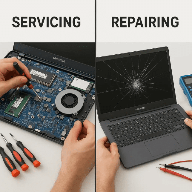 تفاوت سرویس و تعمیر لپ تاپ سامسونگ
